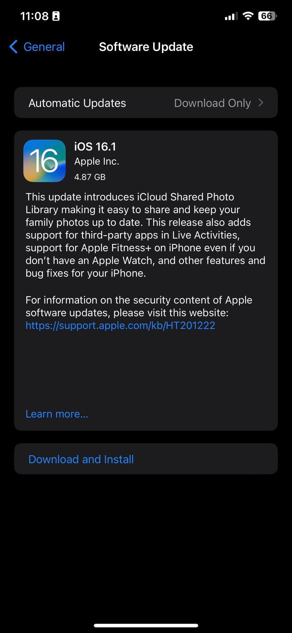 iOS 16.1 1