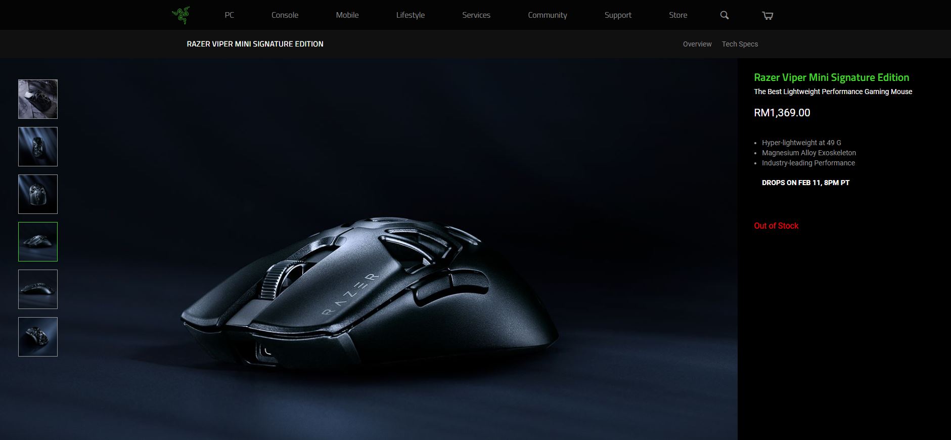 Razer Viper Mini Signature Edition 发布:重量仅有49g、镁合金外壳、约60小时续航,售RM1369! 6 razer viper mini signature edition 01