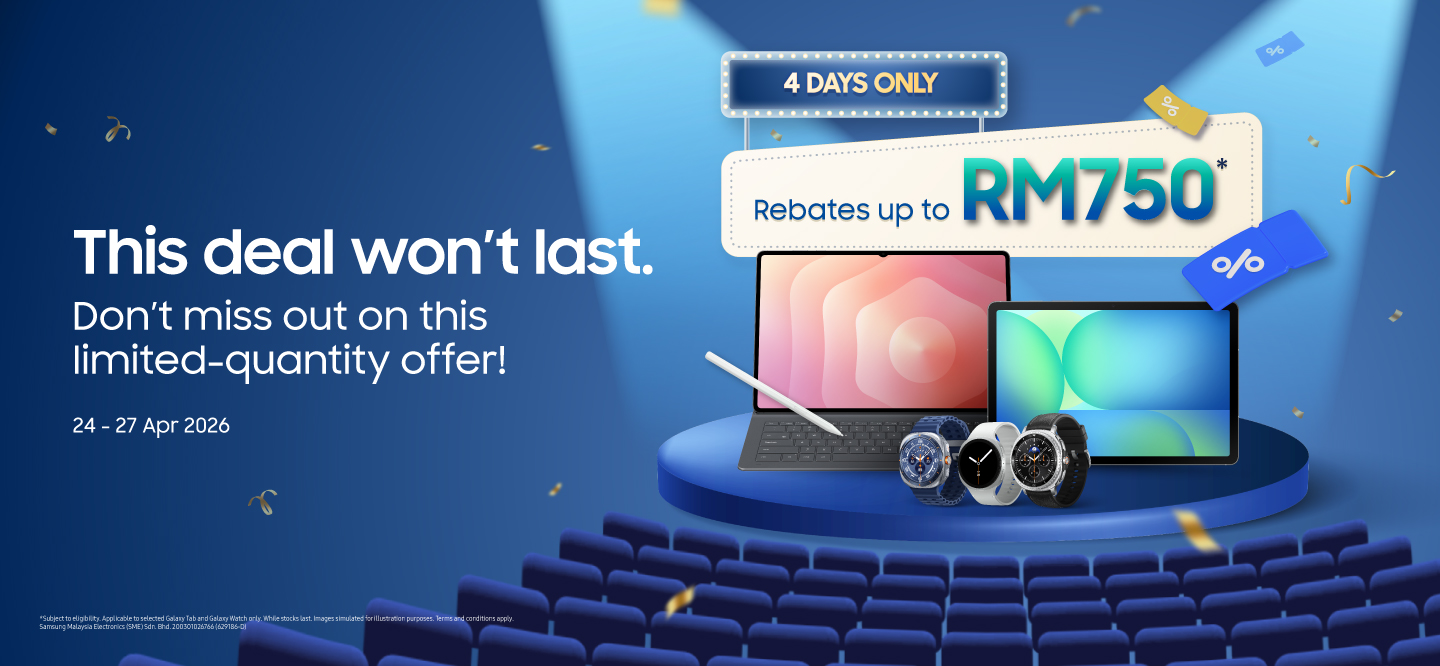 Samsung Pay Day优惠!购买指定平板/智能手表可享高达RM750的折扣! 4 Monthly Promotion ECO Products Payday Sales PR Banner 1