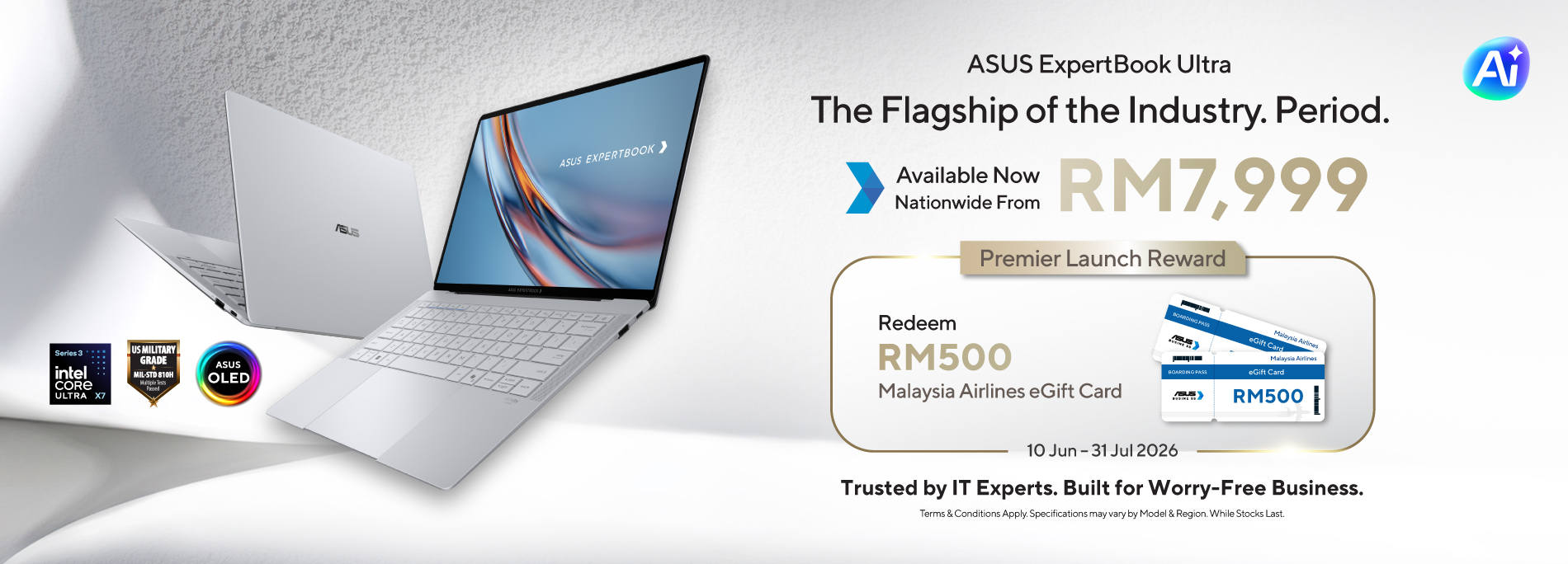 ASUS ExpertBook Ultra发布:最高搭载Intel Core Ulta X9、50W TDP超低功耗等,RM7999起! 5 11029 1900